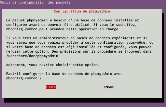 Installation du SGBDR MySQL sur un serveur dédié Kimsufi sous Ubuntu Server 14.04 LTS - Installation du paquet PHPMyAdmin - Étape 2